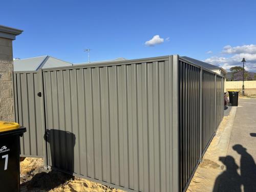 New colorbond fences installed